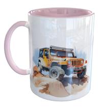 Caneca Porcelana Jeep Retro