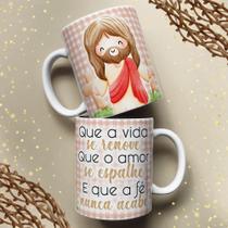 Caneca Porcelana Jesus Cute Páscoa 04 325ml Caneca Porcelana Jesus Cute Páscoa 04 325ml