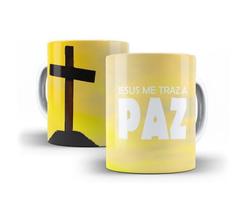 Caneca Porcelana Jesus Me Traz A Paz