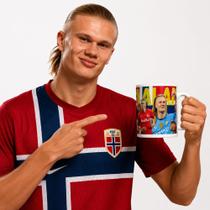 Caneca Porcelana Jogador Erling HAALAND 320ml Presente para Fãs de Futebol Caneca Porcelana Jogador Erling HAALAND 320ml Presente para Fãs de Futebol