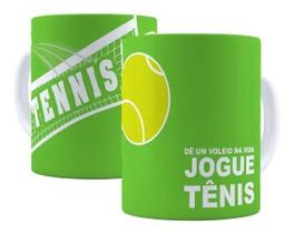 Caneca Porcelana Jogue Tênis Esporte Presente Tenista