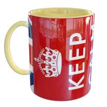 Caneca Porcelana Keep Calm And Carry On