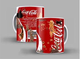 Caneca porcelana lata coca cola velha