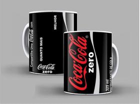 Caneca porcelana lata coca cola zero