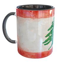 Caneca Porcelana Libano Bandeira