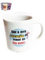 Caneca Porcelana Louça 280ml Presente - Caneca temática Frases Salmos Modelo 1