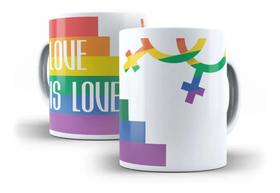 Caneca Porcelana Love Is Love Orgulho LGBTQI+ - Villa Caneca