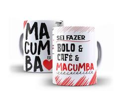Caneca Porcelana Macumba Sei Fazer Bolo Café E Macumba