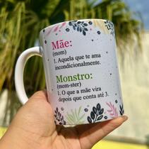 Caneca Porcelana Mãe / Monstro 325ml