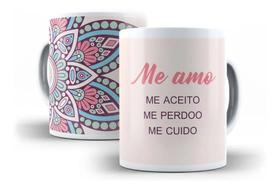 Caneca Porcelana Me Amo Me Aceito Me Perdoo Me Liberto (Hooponopono)
