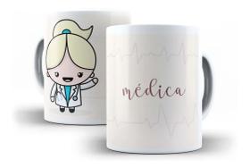 Caneca Porcelana Médica Profissões Coleção Cute Presente Medicina Caneca Porcelana Médica Profissões Coleção Cute Presente Medicina