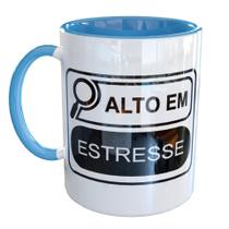 Caneca Porcelana Meme Alto Em Estresse