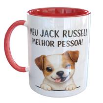 Caneca Porcelana Meu Jack Russell Melhor Pessoa