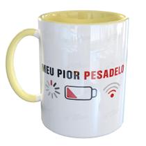 Caneca Porcelana Meu Pior Pesadelo Gamer