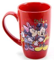 Caneca Porcelana Mickey & Minnie 400ml Vermelha - Disney
