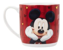 Caneca Porcelana Mickey Mouse 300ml Vermelho Disney