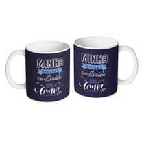 Caneca Porcelana Minha Família é Construída no Amor