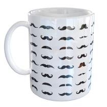 Caneca Porcelana Mustache Bigode