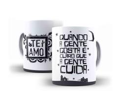 Caneca Porcelana Namorados Quando A Gente Gosta