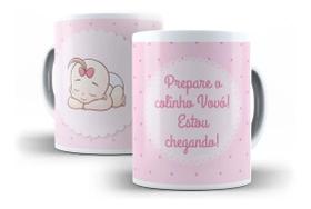 Caneca Porcelana Nascimento Prepare O Colinho Vovó Menina