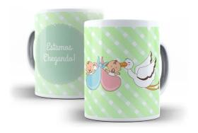 Caneca Porcelana Nascimento Vovó Estamos Chegando Gêmeos Presente Maternidade Caneca Porcelana Nascimento Vovó Estamos Chegando Gêmeos Presente Maternidade
