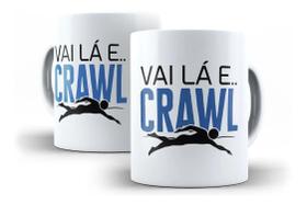 Caneca Porcelana Natação Vai Lá E Crawl Esportes De Água Caneca Porcelana Natação Vai Lá E Crawl Esportes De Água