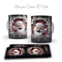 Caneca Porcelana Natal 3D