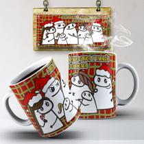 Caneca porcelana natal flork familia Caneca porcelana natal flork familia