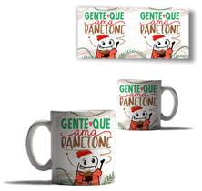 Caneca Porcelana Natal Flork Papai Noel Panetone Chocotone