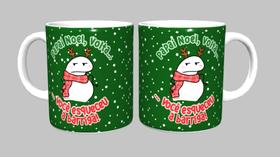 Caneca Porcelana Natal Flork papai noel volta voce esqueceu a barriga