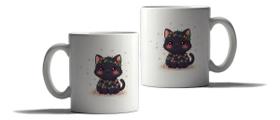 Caneca Porcelana Natal Presente Gato Pet Papai Noel Fofo Caneca Porcelana Natal Presente Gato Pet Papai Noel Fofo