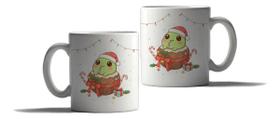 Caneca Porcelana Natal Presente Sapo Papai Noel Fofo Caneca Porcelana Natal Presente Sapo Papai Noel Fofo