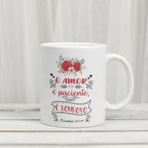 Caneca Porcelana O Amor é Paciente Bondoso Est. Evangelica2 2 - Religioso Zlprint Caneca Porcelana O Amor é Paciente Bondoso Est. Evangelica2 2 - Religioso Zlprint