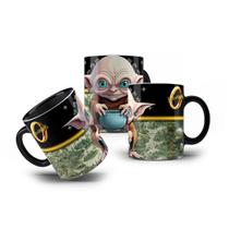 Caneca Porcelana O Senhor dos Anéis Smeagol Gollum Coleção Caneca Porcelana O Senhor dos Anéis Smeagol Gollum Coleção