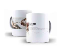 Caneca porcelana obras de arte michelangelo "a criação de adão"