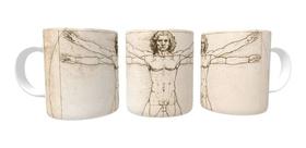 Caneca Porcelana Obras Primas Homem Vitruviano