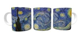Caneca Porcelana Obras Primas Vincent Van Gogh Noite Estrelada