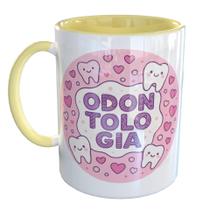Caneca Porcelana Odontologia Fofinha