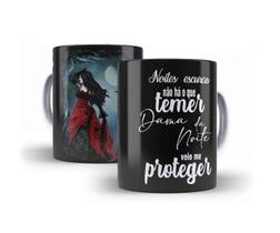 Caneca Porcelana Orixá Dama da Noite Veio Me Defender Caneca Porcelana Orixá Dama da Noite Veio Me Defender