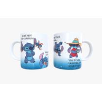 Caneca Porcelana ou Plástica Personalizada Lilo Stich com ou sem café Diversos modelos