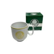 Caneca Porcelana Palmeiras 350ml Cor Branca - Allmix Caneca Porcelana Palmeiras 350ml Cor Branca - Allmix