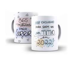 Caneca Porcelana Para Uso De Quem Vai Ser Titio Em 2022