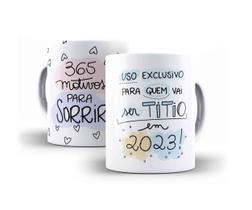 Caneca Porcelana Para Uso De Quem Vai Ser Titio Em 2023