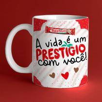 Caneca Porcelana Páscoa A vida é um prestigio com você 325 ml