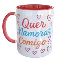 Caneca Porcelana Pedido Namoro Quer Namorar Comigo