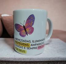 Caneca porcelana personalizada Borboleta