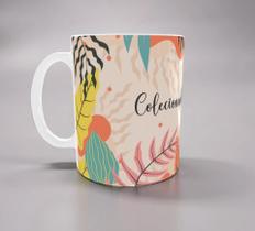 Caneca Porcelana Personalizada Colecionadora de Folhas Com Brinde Caneca Porcelana Personalizada Colecionadora de Folhas Com Brinde