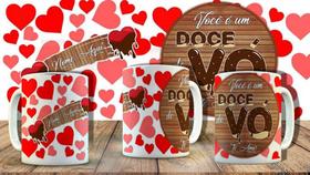 Caneca porcelana personalizada doce vó 325 ml