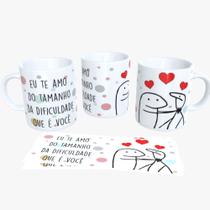 Caneca Porcelana Personalizada Flork Amo Tamanho