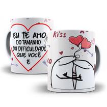 Caneca Porcelana Personalizada-Frases divertida, engraçadas e debochada Memes Flork Bento, eu te amo